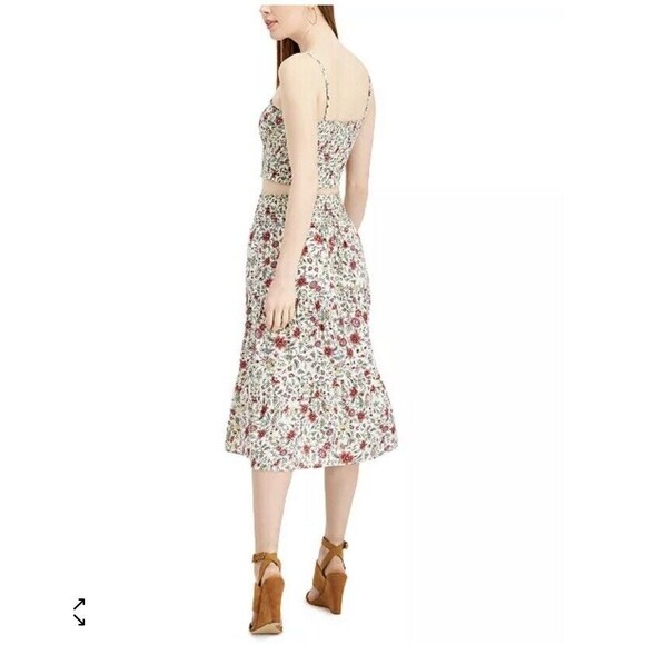 City Triangles Juniors' 2-Pc. Smocked Floral-Print Midi Dress SizeL - Picture 3 of 15